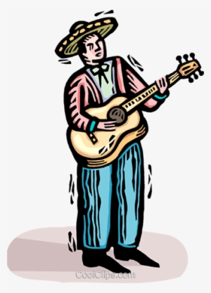 Guitar Player Royalty Free Vector Clip Art Illustration - Illustration
