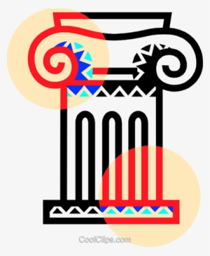 Roman Pillar Royalty Free Vector Clip Art Illustration - Graphic Design