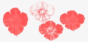 Peach Poppies Clip Art - Peach Poppy Flower Clipart