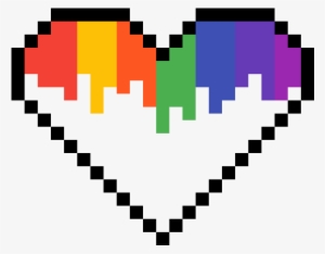 Bleeding Rainbow Heart - Pearl Bead Patterns Heart