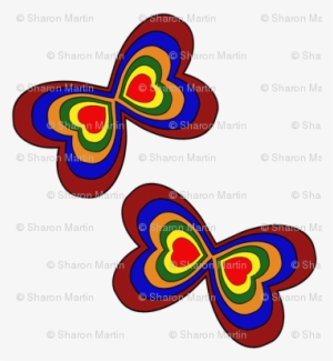 Rainbow Heart Butterflies - Graphic Design