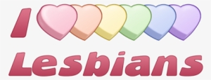 I Rainbow Heart Lesbians - Rainbow Heart Lesbians Shower Curtain