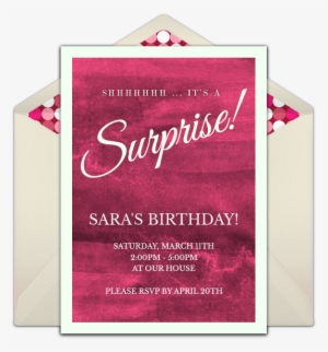 A Great Free Surprise Party Invitation Featuring A - Christmas Card