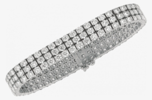 Platinum Gemlok 3 Row Diamond Bracelet - Bracelet