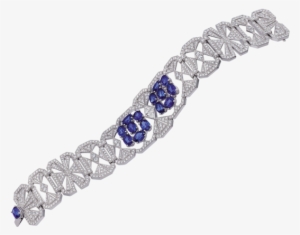 Oval Shaped Sapphire And Diamond Bracelet - Diamond