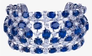 Burma Sapphire And Diamond Bracelet - Blue Diamond Bracelet Png