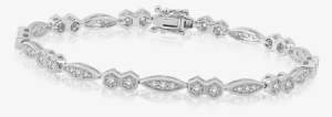 Ladies Diamond Bracelet Set In White Gold - Bracelet