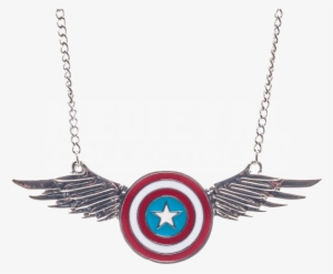 Winged Captain America Shield Necklace - Marvel Captain America Necklace