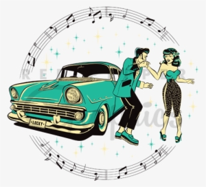 Rock And Roll Dancers With Vintage Car - 100 Hits Rock N Roll