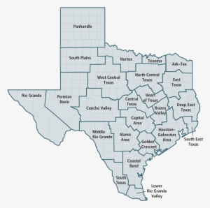 Texas State Expenditures By Council Of Government Region - Map Of Texas Counties