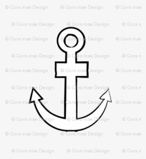 Sketched Black And White Anchor Print - Printing