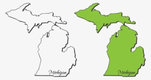 Michigan Mitten State Outlines Vectors - State Of Michigan Outline