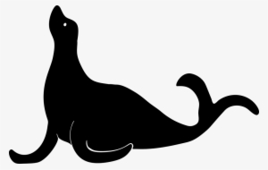 Sea Lion Clipart Animal Shadow - Seal Silhouette