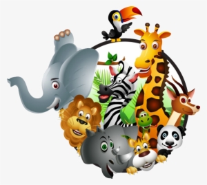 Animal Kingdom Clipart Safari Kid - Cartoon Wildlife