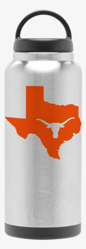 Stainless With Orange 36oz - Texas Girl Clip Art