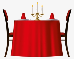 Red Romantic Table Png Image