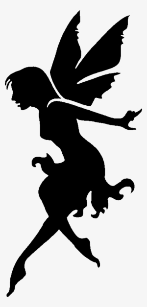Glitter Tattoo Stencil Fairy On Tip Toe - Free Fairy Silhouette Png