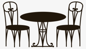 Cafe Table Png - Coffee Table And Chairs Vector