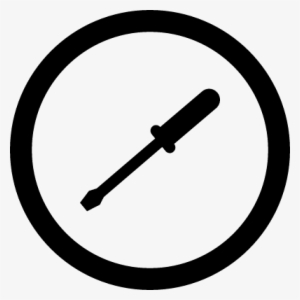 Screwdriver In A Circle Vector - Greater Than Sign Icon
