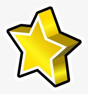 Gold Star Pin - Club Penguin Star Pin