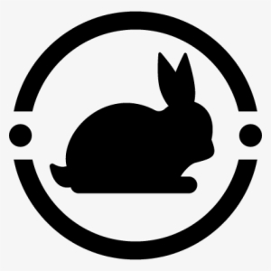 Rabbit Inside A Circle Vector - Rabbit Circle Icon Png