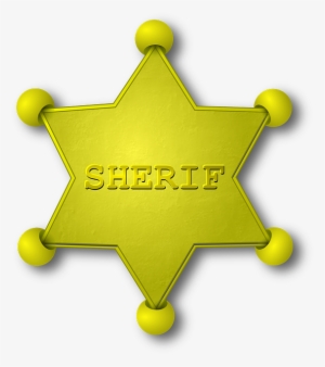 Sheriff, Gold, Star, Emblem - Estrela De Xerife Png