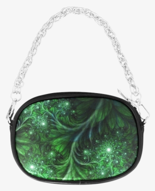 Beautiful Plant Leaf Texture Chain Purse - Personalized Design Skull Womens Mini Wristlet Handbag