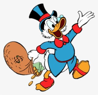 Ducktales Scrooge Mcduck Holding Money Bag Png - Scrooge Mcduck Money Bag