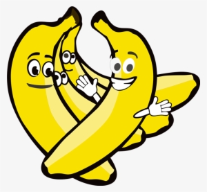 Banana Clipart Black - Cartoon Bananas With Faces