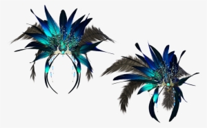Clip Headpiece Pencil And In Color - Carnival Feathers Wings Png
