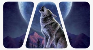 Ponl Baner - Wolf Howling At Moon 3d Art