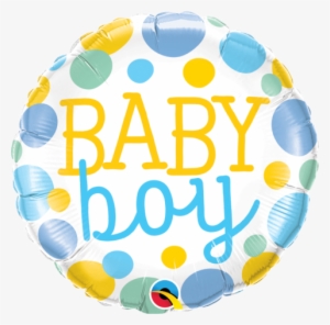 Baby Boy Dots Balloon - 18"pkg Baby Boy Dots