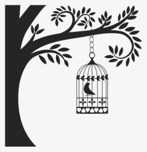 Tree Cage Png Free Stock - Bird In Cage Png