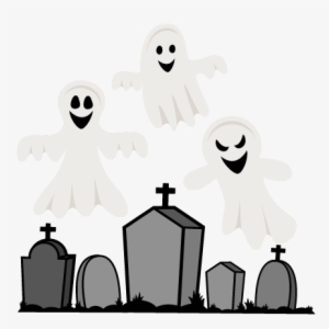 Ghosts In The Graveyard Svg Scrapbook Cut File Cute - Ghosts In The Graveyard Clipart