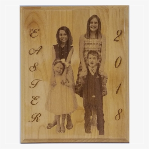 Photo Engraved Wood Plaque - Engraving