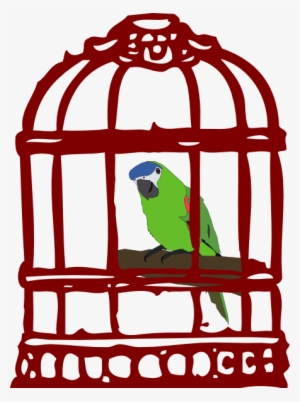 Banner Library Bird Cage Clipart - Bird In A Cage Clipart