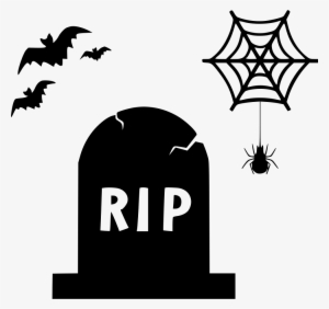 Grave Gravestone Graveyard Ripbats Spider Bug Comments - Web Emoji