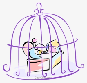Man In A Bird Cage - Illustration