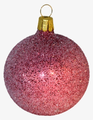Weihnachtskugel Pink Glimmer - Pink Christmas Ornament Png