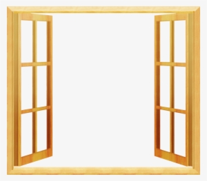 Paned Window Door Chambranle Stained Glass - Window Frame Clip Art