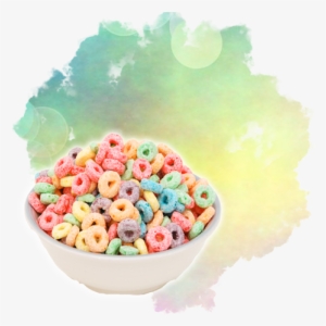 With A Myriad Of Fruit Flavors All Packed Into One - Bowl Of Fruit Loops Cereal
