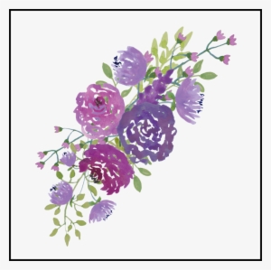 Appealing Prettythingsforyou Purple Pics Of Wedding - Purple Watercolor Flowers Clipart