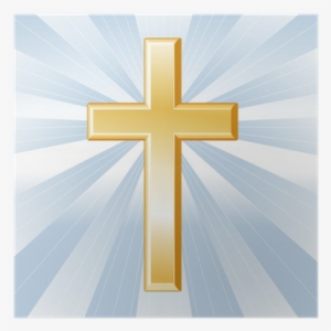Christianity Symbol, Golden Cross, Crucifix Poster - Crucifix