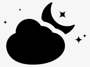 Crescent Moon Stars And Cloud Vector - Crescent Moon Behind Cloud