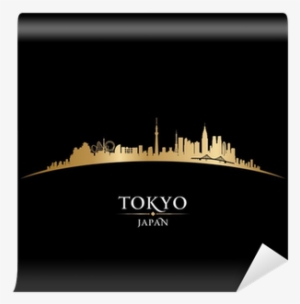 Tokyo Japan City Skyline Silhouette Black Background - Cruiseferry