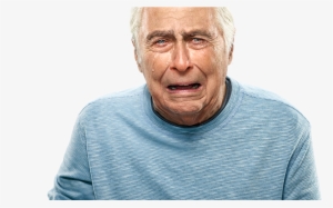 Crying Male Patient With Pseudobulbar Affect - Crying Old Person