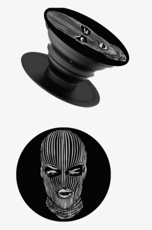 Ski Mask Pop Socket In Black - Badwood