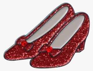 Ruby Slippers Ball Marker & Hat Clip - Transparent Cartoon Ruby Slippers