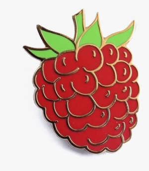 Single Raspberry Png Transparent Image - Panier Framboise Émail Broches - Fruits Épinglette