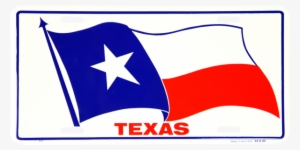 354 - Texas Flag - Texas State Flag Embossed Metal License Plate Auto